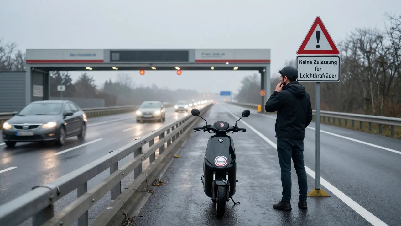 Ist es erlaubt, mit einem Elektroroller auf der Autobahn zu fahren?