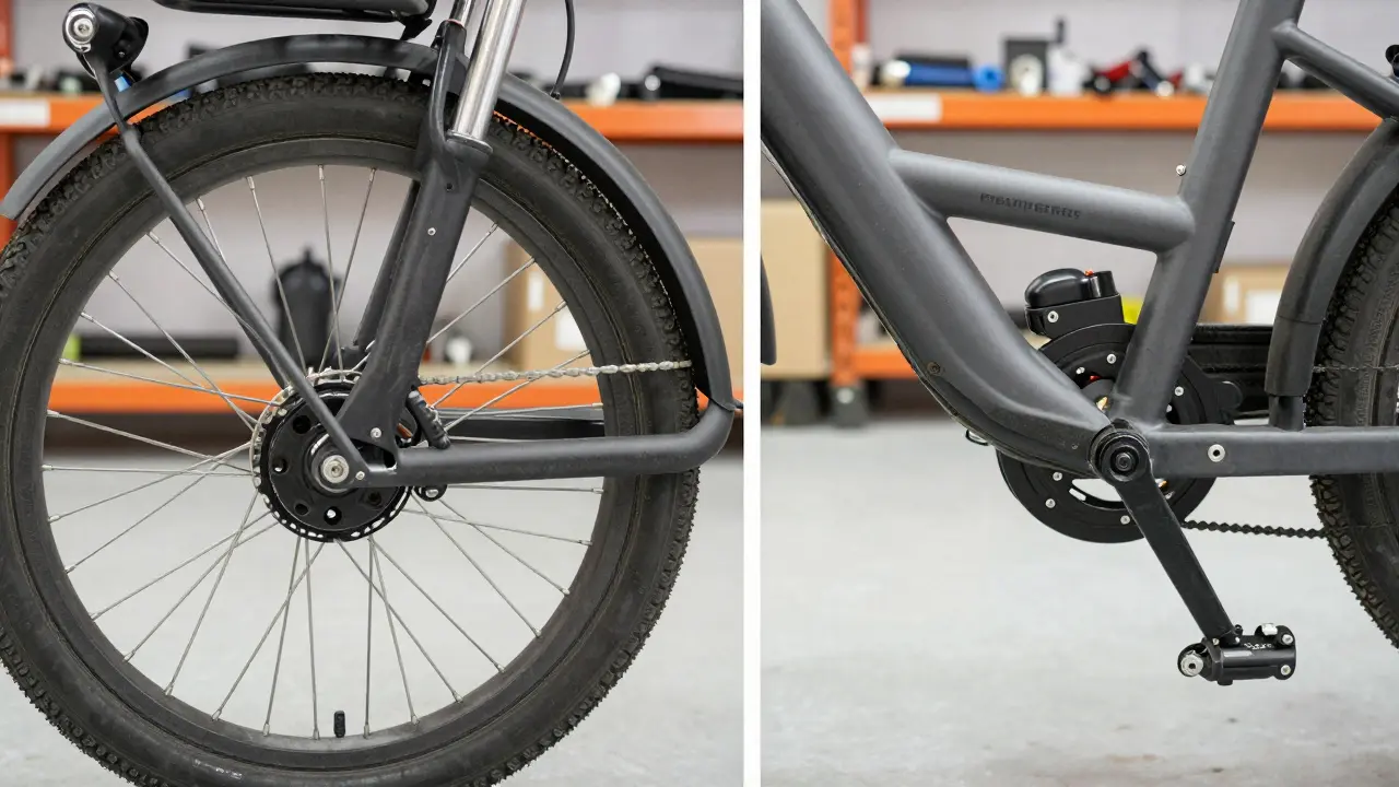 Vergleich von Hubmotor und Mittelmotor bei E-Bikes