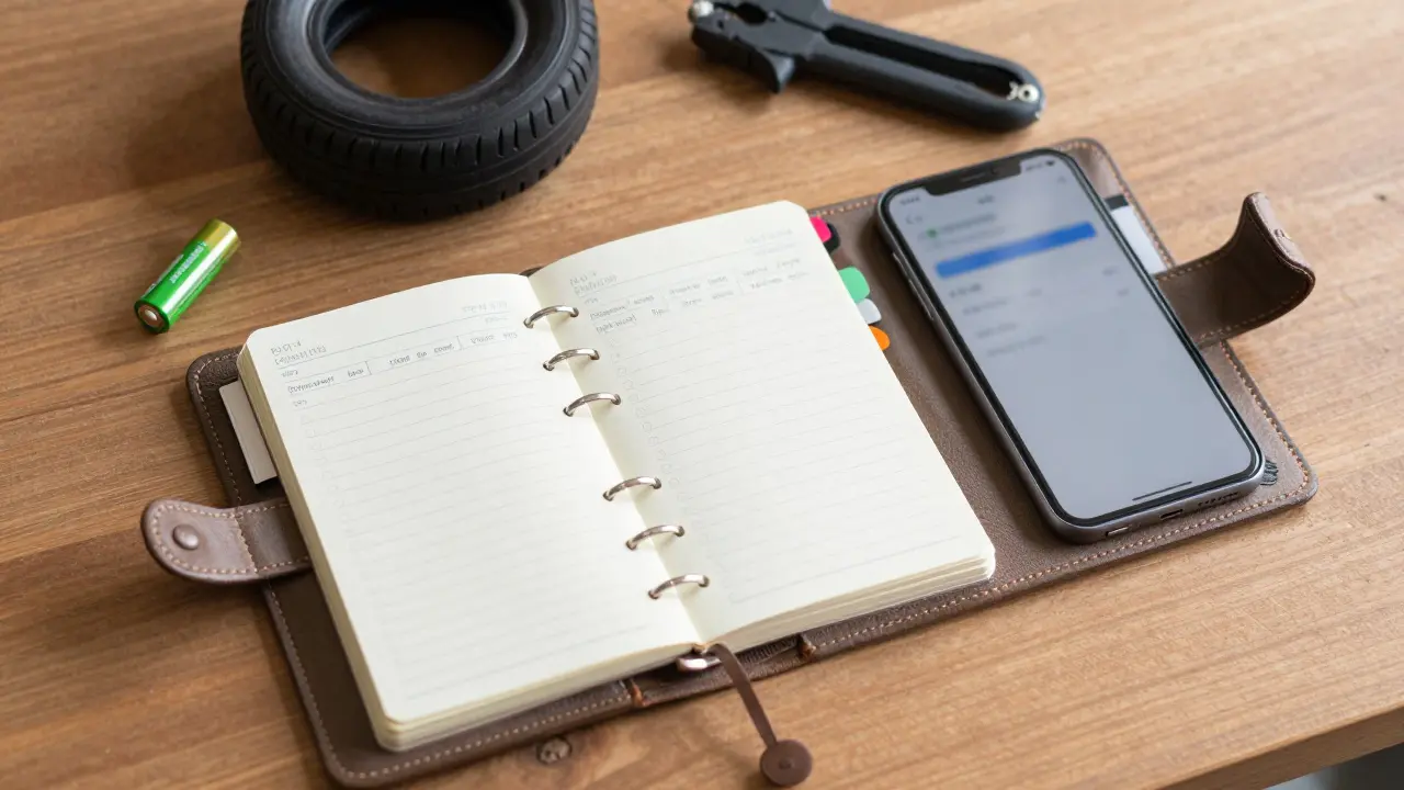 Symbolische Darstellung versteckter Kosten wie Batterie und Reparatur