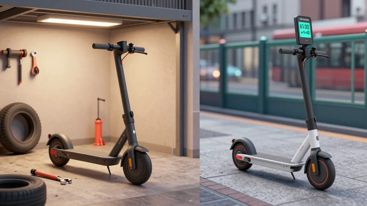 Vergleich: Eigenes Scooter-Garage vs. gemieteter City-Scooter