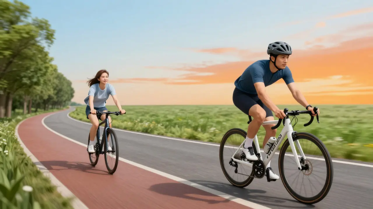 Vergleich: entspannte Fahrt vs. schnelle S-Pedelec-Tour